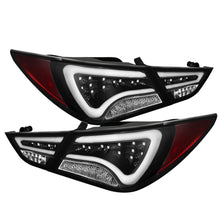 Cargar imagen en el visor de la galería, Spyder Hyundai Sonata 11-13 LED Tail Lights Light Bar Black ALT-YD-HYSON11-LED-BK