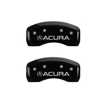 Carica l&#39;immagine nel visualizzatore di Gallery, MGP 4 Caliper Covers Engraved Front &amp; Rear Acura Black Finish Silver Char 2017 Acura RDX