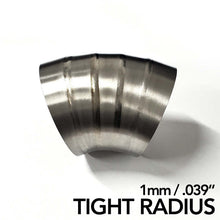 Laden Sie das Bild in den Galerie-Viewer, Ticon Industries 4in Dia 1D Tight Radius 45Deg Bend 1mm/.039in Pre Welded Titanium Pie Cut - 5pk