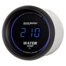 Charger l&#39;image dans la galerie, Autometer Cobalt Digital 52.4mm Black 0-300 deg F Water Temperature Gauge