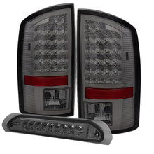 Carica l&#39;immagine nel visualizzatore di Gallery, Xtune Dodge Ram 02-06 1500 LED Tail Light w/ LED 3rd Brake Lamps- Smoked ALT-JH-DR02-LED-SET-SM