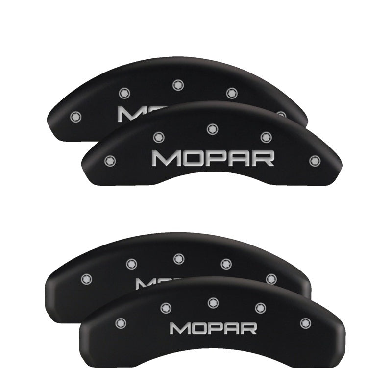 MGP 4 Caliper Covers Engraved Front & Rear 300 Black finish silver ch