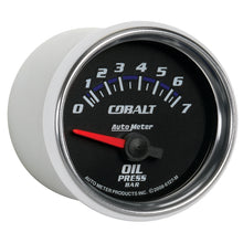 Laden Sie das Bild in den Galerie-Viewer, Autometer Cobalt 52mm 0-7 BAR Short Sweep Electric Oil Pressure Gauge