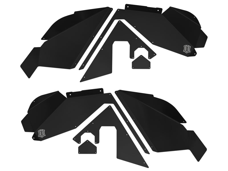 ICON 07-18 Jeep Wrangler JK Modular Front Fender Liner Kit - Black