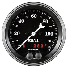 Cargar imagen en el visor de la galería, Auto Meter Gauge Speedometer 3 3/8in 120mph GPS Old Tyme Black