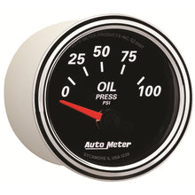 Laden Sie das Bild in den Galerie-Viewer, Autometer Designer Black II 52mm 100 PSI Oil Pressure Gauge