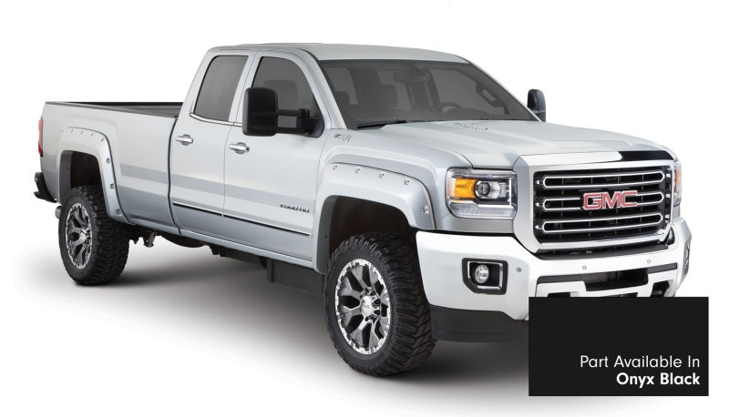 Bushwacker 16-18 GMC Sierra 2500 Fleetside Pocket Style Flares 4pc 78.8/97.6in Bed - Onyx Black