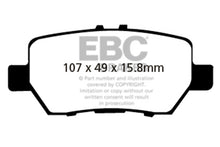 Laden Sie das Bild in den Galerie-Viewer, EBC 05-08 Acura RL 3.5 Yellowstuff Rear Brake Pads