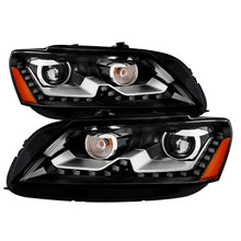 Cargar imagen en el visor de la galería, Xtune Volkswagen Passat 12-14 OE Projector Headlights Not Compatible w/ Hid Black PRO-JH-VP12-NA-BK