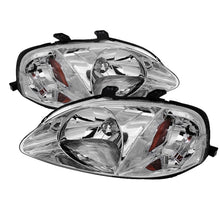 Load image into Gallery viewer, Xtune Honda Civic 99-00 Amber Crystal Headlights Chrome HD-JH-HC99-AM-C