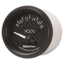 Laden Sie das Bild in den Galerie-Viewer, Autometer GT Series 52mm Short Sweep Electronic 8-18 Volts Voltmeter