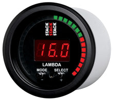 Carica l&#39;immagine nel visualizzatore di Gallery, Autometer Stack Instruments 52mm Wideband Air-Fuel Ratio (LAMBDA) Gauge - Black