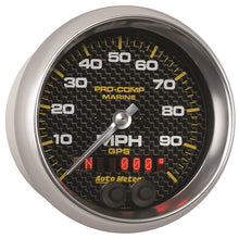 Laden Sie das Bild in den Galerie-Viewer, Autometer Marine Carbon Fiber 3-3/8in 100MPH GPS Speedometer Gauge