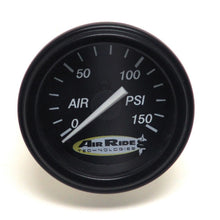 Laden Sie das Bild in den Galerie-Viewer, Ridetech Air Pressure Gauge Single Needle Black Face 150psi w/ Fittings