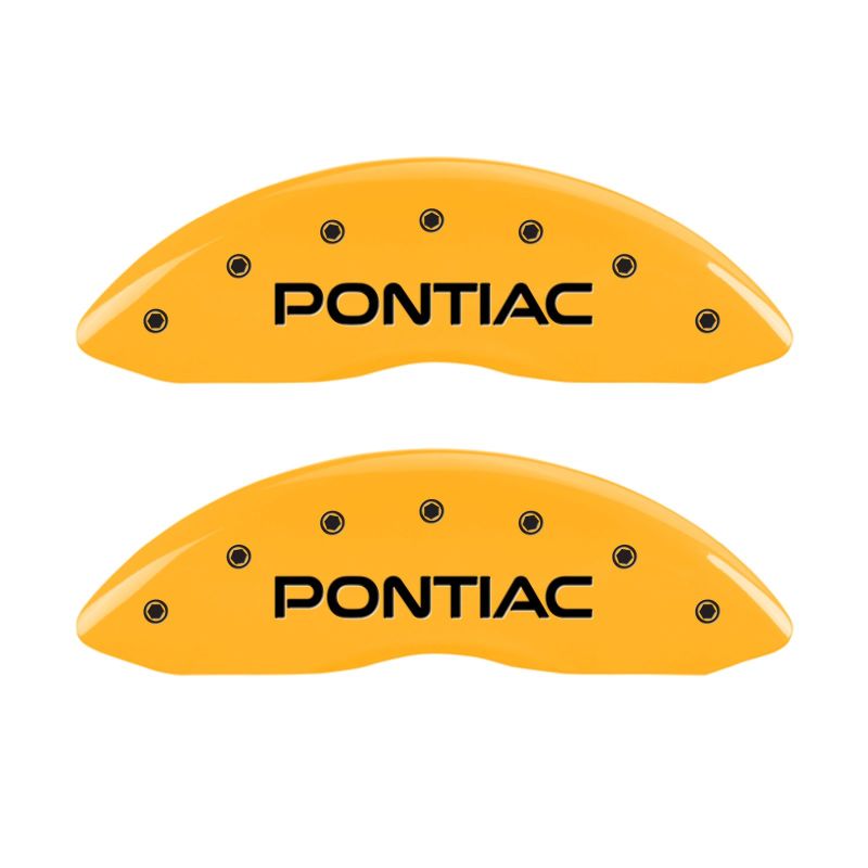 MGP 4 Caliper Covers Engraved Front Pontiac Rear G8 Yellow Finish Black Char 2008 Pontiac G8