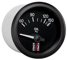 Carica l&#39;immagine nel visualizzatore di Gallery, Autometer Stack 52mm 60-150 Deg C M10 Male Electric Oil Temp Gauge - Black