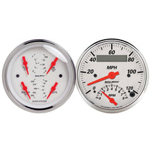 Carica l&#39;immagine nel visualizzatore di Gallery, Autometer Arctic White 3-3/8 Quad Gauge and Tach/Speedo Combo