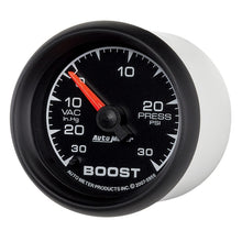 Laden Sie das Bild in den Galerie-Viewer, Autometer ES 52mm Full Sweep Electronic 30 In Hg-Vac/30 PSI Vacuum/Boost Gauge