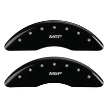 Charger l&#39;image dans la galerie, MGP 4 Caliper Covers Engraved Front &amp; Rear MGP Black finish silver ch