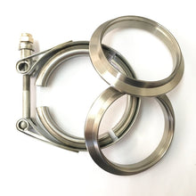 Laden Sie das Bild in den Galerie-Viewer, Ticon Industries 3.0in Titanium V-Band Clamp Assembly (2 Flanges/1 Clamp)