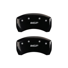 Load image into Gallery viewer, MGP 4 Caliper Covers Engraved Front &amp; Rear MGP Black Finish Silver Char 2016 Buick Regal