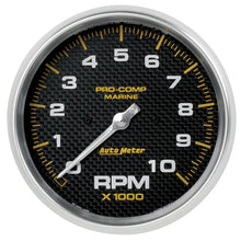 Carica l&#39;immagine nel visualizzatore di Gallery, Autometer Marine Carbon Fiber 5in 10K RPM In-Dash Tachometer Gauge