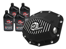 Load image into Gallery viewer, aFe POWER 21-22 Ram1500 TRX Hemi V8 6.2L PRO Series Rear Diff Cover Black w/Machined Fins &amp; Gear Oil