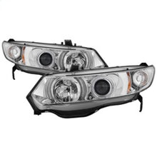 Cargar imagen en el visor de la galería, Spyder Honda Civic 06-08 2Dr Projector Headlights LED Halo Chrome High H1 Low H1 PRO-YD-HC06-2D-HL-C