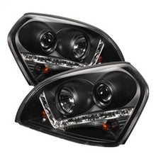 Cargar imagen en el visor de la galería, Spyder Hyundai Tucson 04-09 Projector Headlights DRL Black High H1 Low H1 PRO-YD-HYTUC04-DRL-BK