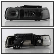 Carica l&#39;immagine nel visualizzatore di Gallery, Xtune Chevy TahOE 00-06 Amber Crystal Headlights Smoke HD-JH-CSIL99-SM