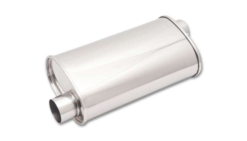 Vibrant StreetPower Oval Muffler 5in x 9in x 15in - 2.25" inlet/outlet (Offset-Offset Same Side)