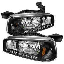 Carica l&#39;immagine nel visualizzatore di Gallery, Xtune Dodge Charger 06-10 1Pc LED Crystal Headlights Black HD-ON-DCH05-1PC-LED-BK