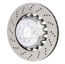 Laden Sie das Bild in den Galerie-Viewer, SHW 20-21 BMW X3 M 3.0L Left Rear Cross-Drilled Lightweight Brake Rotor