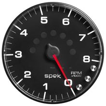 Charger l&#39;image dans la galerie, Autometer Spek-Pro Gauge Tachometer 5in 8K Rpm W/Shift Light &amp; Peak Mem Black/Black