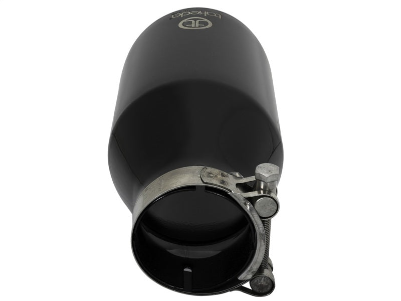 aFe MACH Force-Xp 409 SS Clamp-On Exhaust Tip 2.5in. Inlet / 4.5in. Outlet / 9in. L - Black