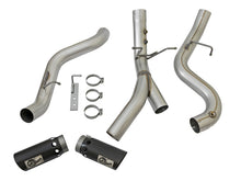 Laden Sie das Bild in den Galerie-Viewer, aFe LARGE BORE-HD 4in 409-SS DPF-Back Exhaust w/Dual Black Tips 2017 GM Duramax V8-6.6L (td) L5P