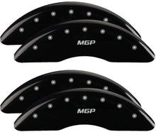 Laden Sie das Bild in den Galerie-Viewer, MGP 4 Caliper Covers Engraved Front &amp; Rear 2019+ Ram 2500/3500 Black Finish Silver MGP Logo