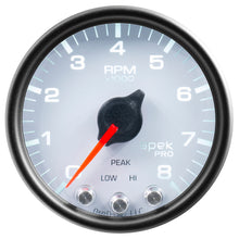 Carica l&#39;immagine nel visualizzatore di Gallery, Autometer Spek-Pro Gauge Tach 2 1/16in 8K Rpm W/ Shift Light &amp; Peak Mem Wht/Blk