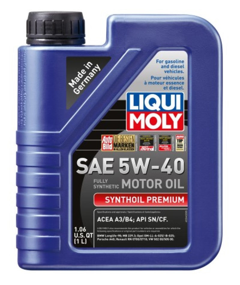 LIQUI MOLY 1L Synthoil Premium Motor Oil SAE 5W40 - Single