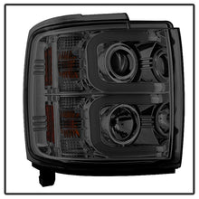 Load image into Gallery viewer, Spyder Chevy Silverado 14-16 2500 HD Projector Headlights Light Bar DRL Smke PRO-YD-CSHD14-LBDRL-SM