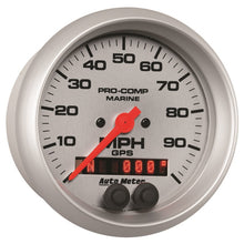 Carica l&#39;immagine nel visualizzatore di Gallery, Autometer Marine Silver 3-3/8in 100MPH GPS Speedometer Gauge