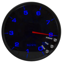 Carica l&#39;immagine nel visualizzatore di Gallery, Autometer Spek-Pro Gauge Tachometer 5in 8K Rpm W/Shift Light &amp; Peak Mem Black/Smoke/Black