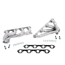 Laden Sie das Bild in den Galerie-Viewer, BBK 87-95 Ford F150 Truck 5.8 351 Shorty Unequal Length Exhaust Headers - 1-5/8 Silver Ceramic