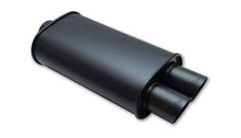 Cargar imagen en el visor de la galería, Vibrant StreetPower FLAT BLACK Oval Muffler with Dual 3in Outlet - 4in inlet I.D.