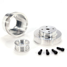 Laden Sie das Bild in den Galerie-Viewer, BBK 86-93 Mustang 5.0 Underdrive Pulley Kit - Lightweight CNC Billet Aluminum (3pc)