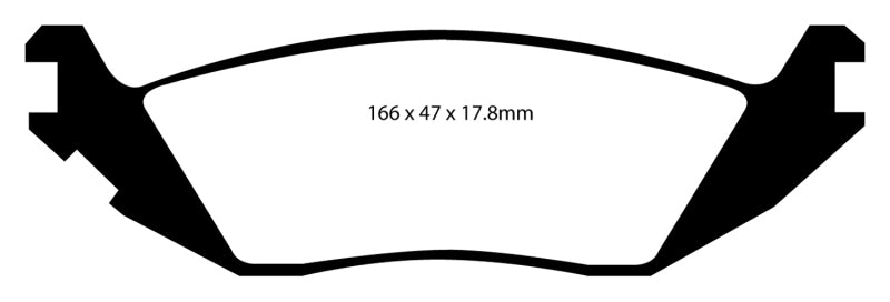 EBC 06-09 Chrysler Aspen 4.7 Yellowstuff Rear Brake Pads