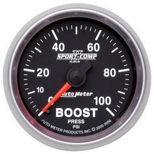 Carica l&#39;immagine nel visualizzatore di Gallery, Autometer 2-1/16in 0-100 PSI Mechanical Boost Gauge