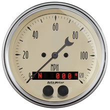 Carica l&#39;immagine nel visualizzatore di Gallery, Autometer 3-3/8in Antique Beige 120 MPH GPS Speedometer Gauge