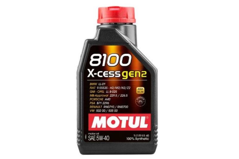 Motul 1L Synthetic Engine Oil 8100 5W40 X-CESS - Case of 12