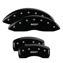 Charger l&#39;image dans la galerie, MGP 4 Caliper Covers Engraved Front &amp; Rear MGP Black finish silver ch